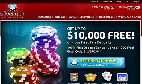 silver oak casino bonus codes 2019